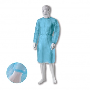 medical gown  with elastic cuffs non-woven, non-sterile