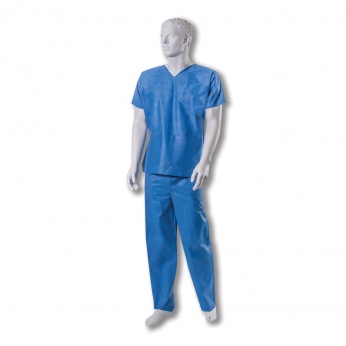 surgical suit short-sleeved shirt + trousers, SMS non-woven, non-sterile