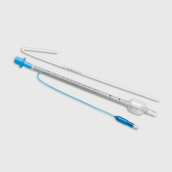 Reinforced endotracheal tube cuffed with preloaded stylet sterile
